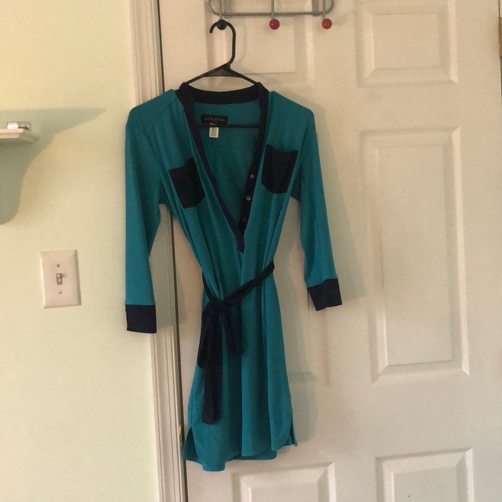 Blue office dress
